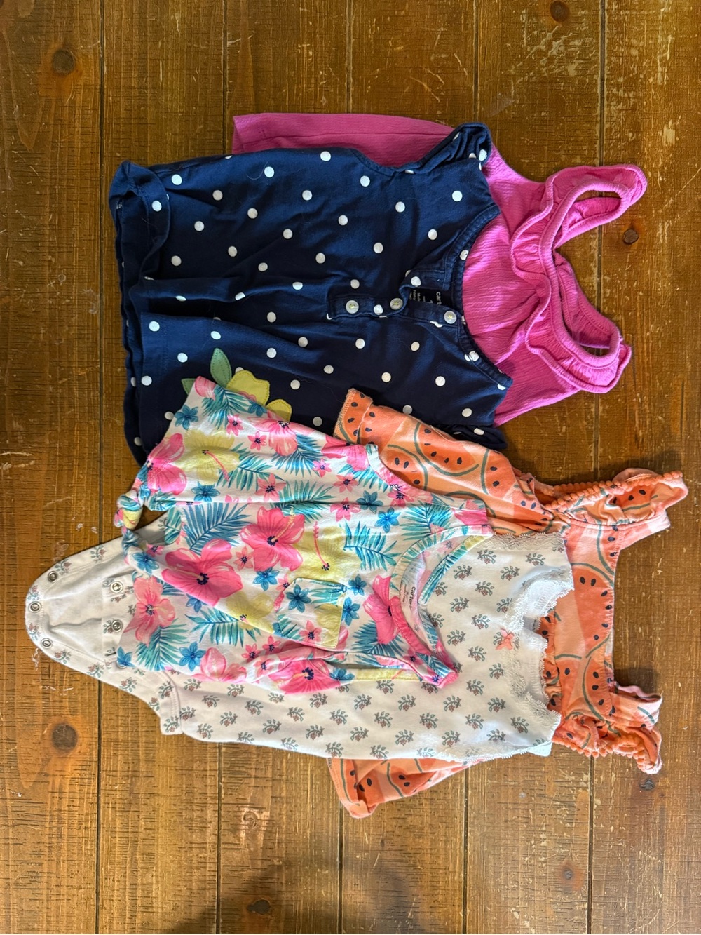 5 pack Carters girl tops